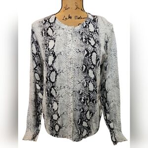 Ava Paige Snakeskin Print cardigan size L